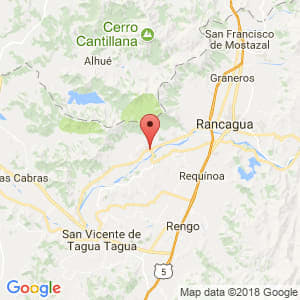 Localización de Doñihue en Libertador General Bernardo O'Higgins
