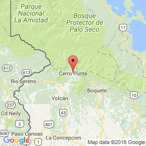 Localización de Cerro Punta en Chiriquí