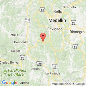 Localización de Amagá en Antioquia