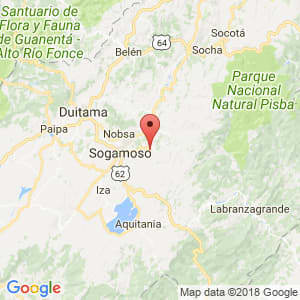 Localización de Monguí en Boyacá