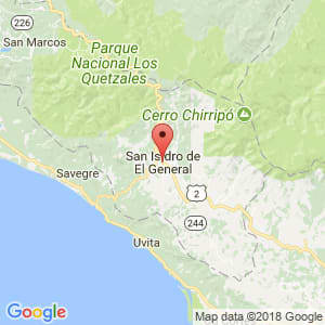 Localización de San Isidro en San José