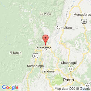 Localización de Los Andes en Nariño