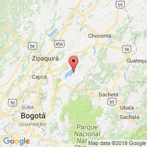 Localización de Guatavita en Cundinamarca