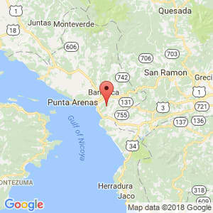 Localización de Espiritu Santo en Puntarenas