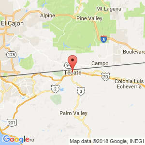 Localización de Tecate en Baja California