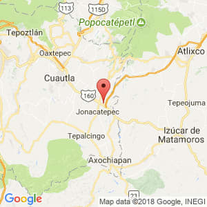 Localización de Jantetelco en Morelos