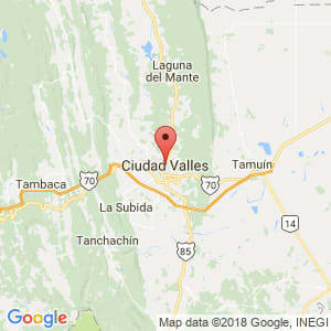 Localización de Ciudad Valles en San Luis Potosí
