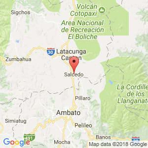 Localización de Salcedo en Cotopaxi