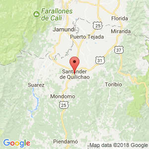 Localización de Santander de Quilichao en Cauca