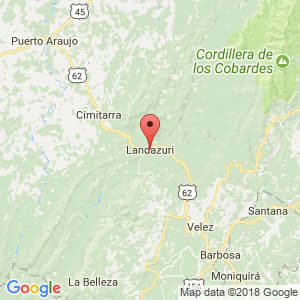 Localización de Landázuri en Santander Localización de Landázuri en Santander