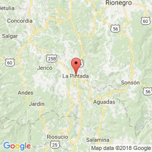 Localización de La Pintada en Antioquia