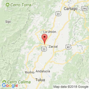 Localización de Roldanillo en Valle del Cauca
