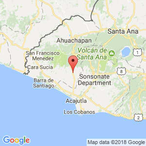 Localización de Guaymango en Ahuachapán