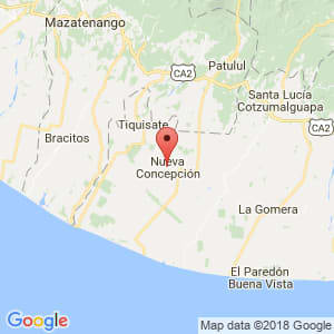 Localización de Nueva Concepción en Escuintla