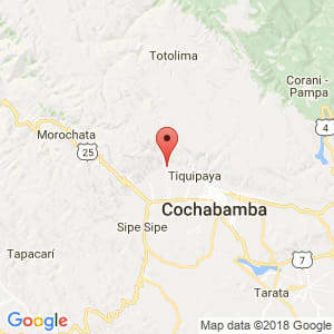 Localización de Villa Pucara en Cochabamba