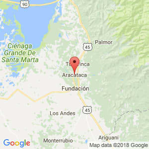 Localización de Aracataca en Magdalena