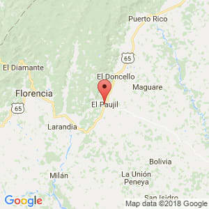 Localización de El Paujil en Caquetá