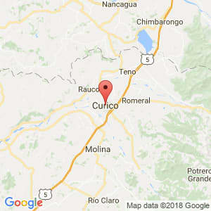 Localización de Curicó en Maule