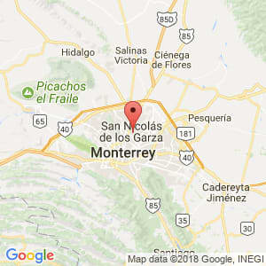 Localización de San Nicolás de los Garza en Nuevo León