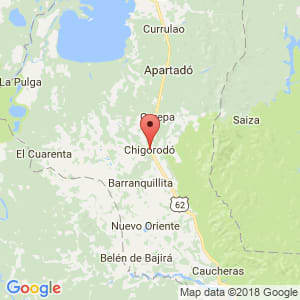 Localización de Chigorodó en Antioquia