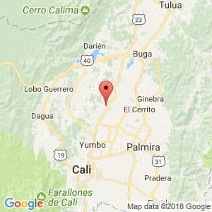 Localización de Vijes en Valle del Cauca