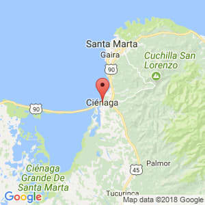 Localización de Ciénaga en Magdalena