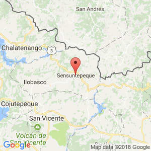 Localización de Sensuntepeque en Cabañas