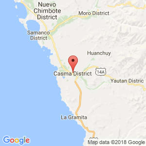 Localización de Casma en Ancash