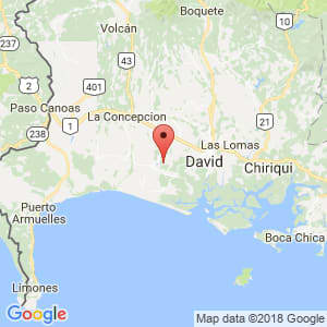 Localización de Alanje en Chiriquí