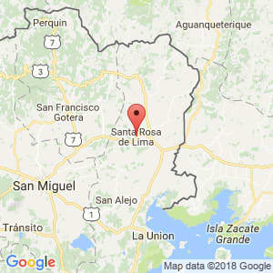 Localización de Santa Rosa de Lima en La Unión