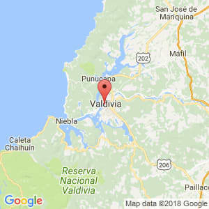 Localización de Valdivia en Los Ríos