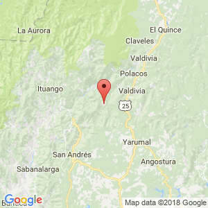 Localización de Briceño en Antioquia