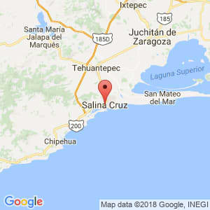 Localización de Salina Cruz en Oaxaca