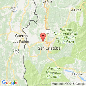 Localización de Capacho Viejo en Táchira