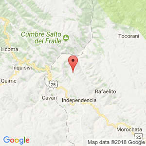 Localización de Bella Vista en Cochabamba