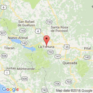 Localización de Fortuna en Alajuela