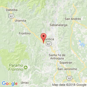Localización de Giraldo en Antioquia