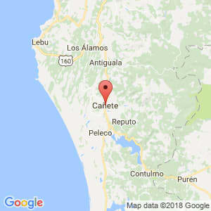Localización de Cañete en Biobío