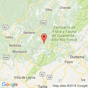 Localización de Gambita en Santander