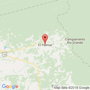 Localización de El Palmar en Bolívar