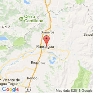 Localización de Rancagua en Libertador General Bernardo O'Higgins