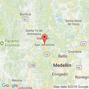 Localización de San Jerónimo en Antioquia