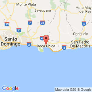 Localización de Boca Chica en Santo Domingo Localización de Boca Chica en Santo Domingo