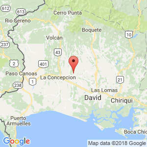 Localización de Bágala en Chiriquí Localización de Bágala en Chiriquí