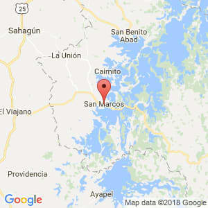 Localización de San Marcos en Sucre