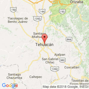 Localización de Tehuacán en Puebla