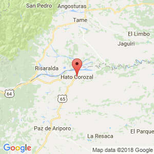 Localización de Hato Corozal en Casanare