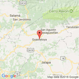 Localización de Guastatoya en El Progreso