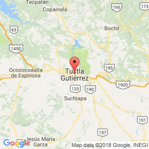Localización de Tuxtla Gutiérrez en Chiapas