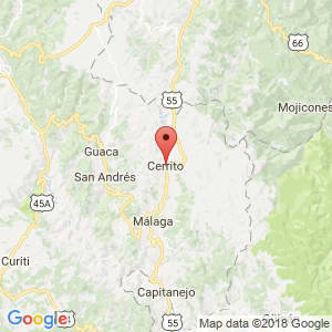 Localización de Cerrito en Santander